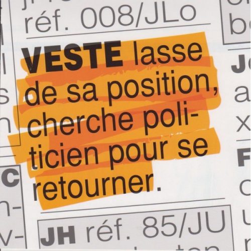 Minorité municipale: « je retourne ma veste… mais pas du bon coté… »